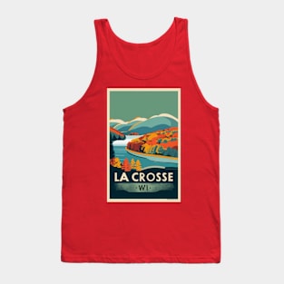 Wisconsin Vintage 1940’s Style Travel Poster-Fall Tank Top